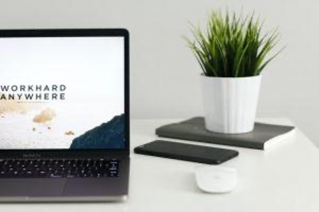 A website on a laptop screen